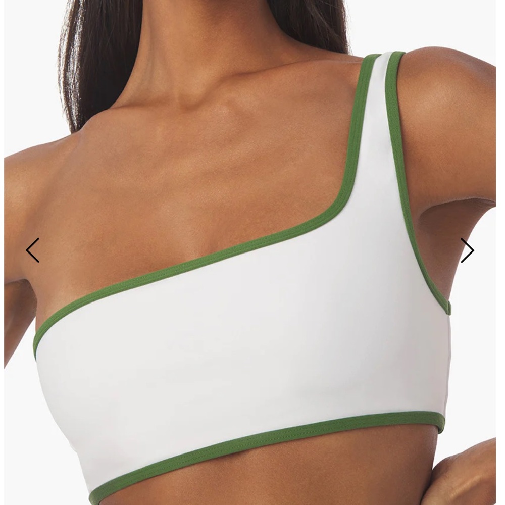 WeWoreWhat contrast one shoulder tank